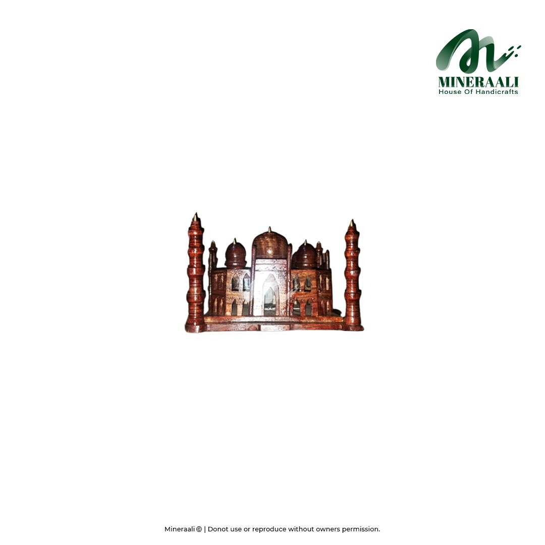Mineraali | Hand Crafted Wooden Taj Mahal