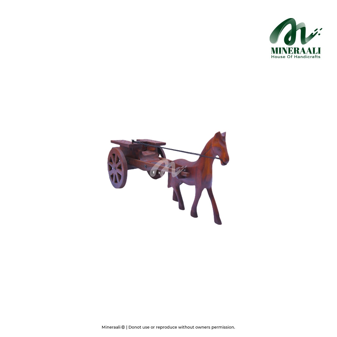 Mineraali | Hand Crafted Wooden Horse Carriage Without Roof