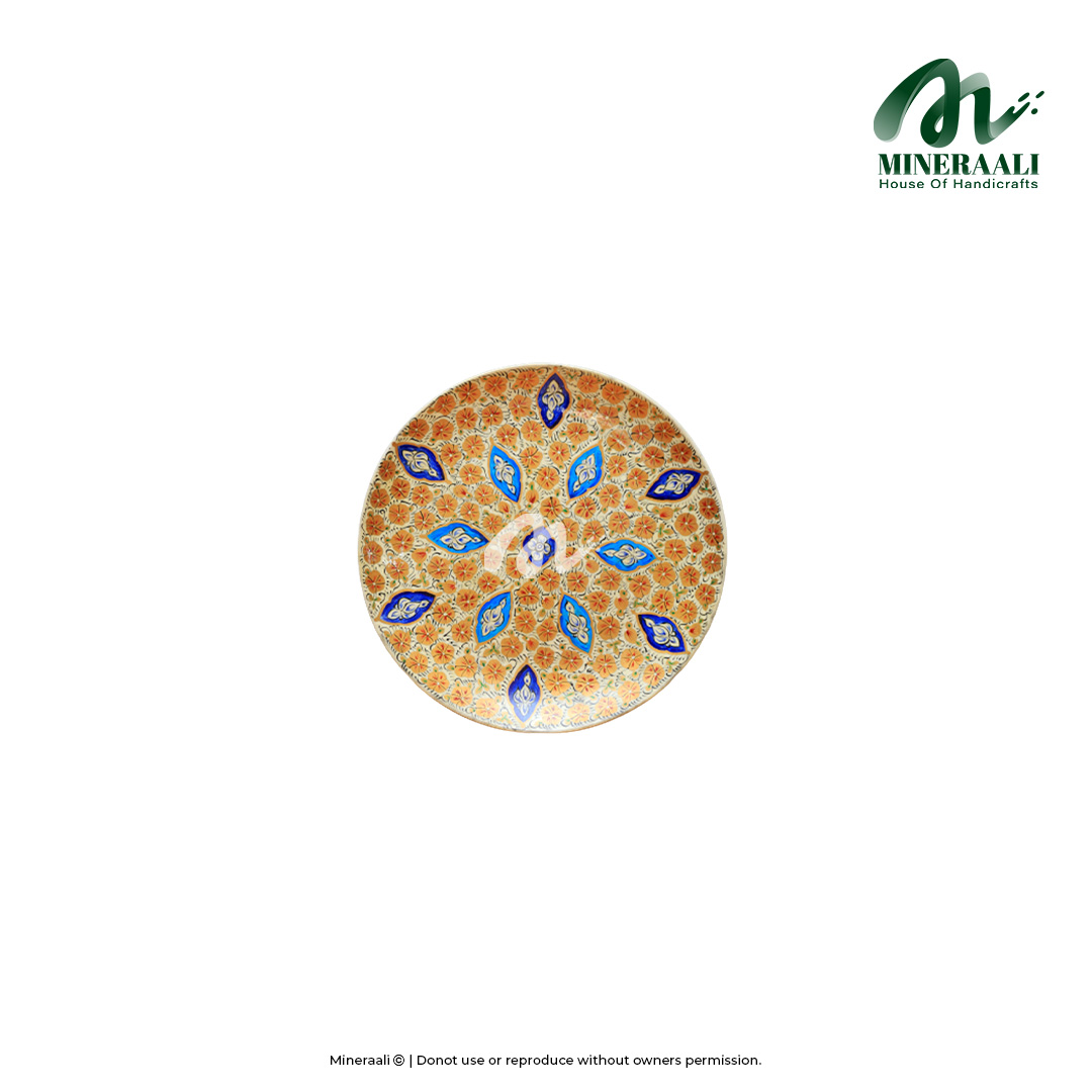 Mineraali | Hand Painted Pottery Royal Blue Gold Plate